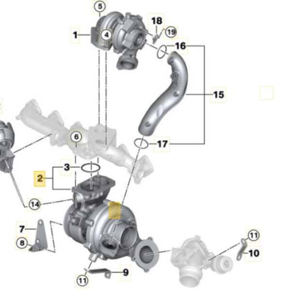 Montageset Turbocharger 5439-988-0089 / 11657802587